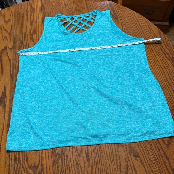 RBX Teal Turquoise Sleeveless Workout Top Plus Size 2X - Picture 7 of 10